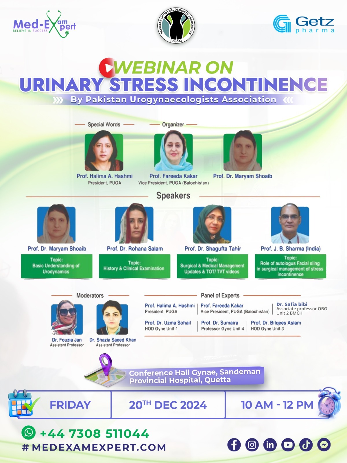 Webinar On Urinary Stress Incontinence – PUGA