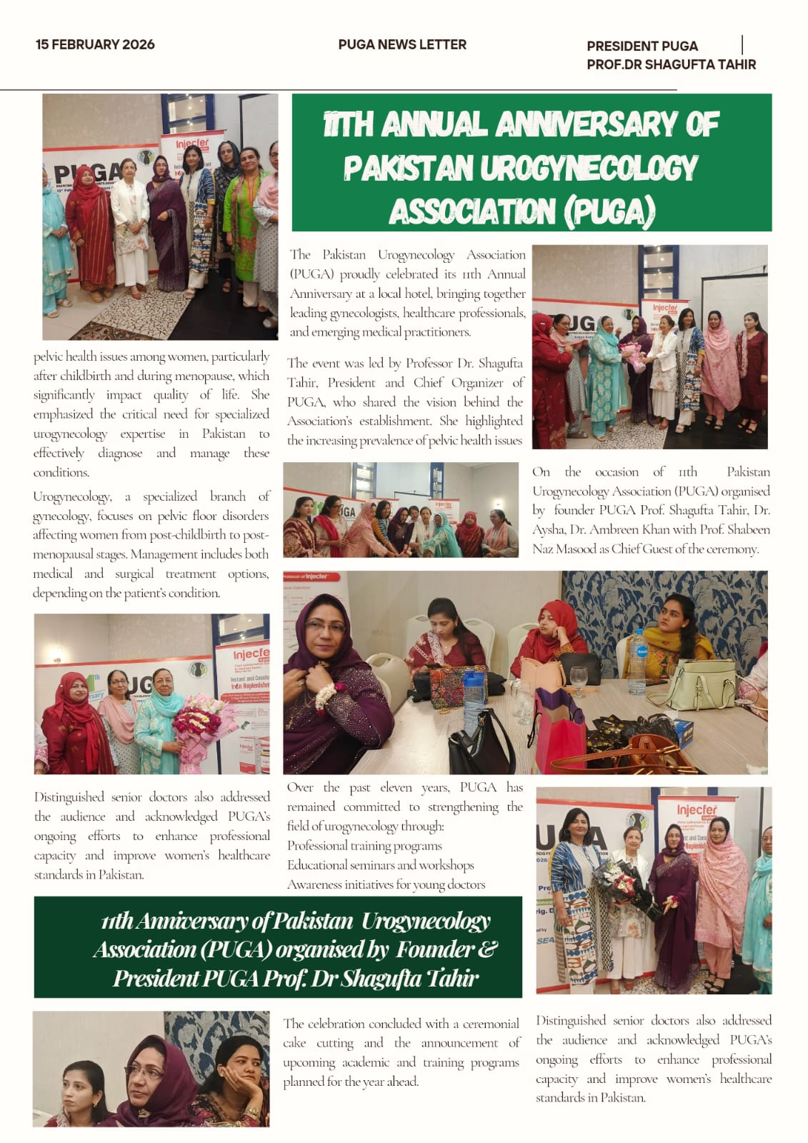 PUGA 11th Annual Anniversary Newsletter - February 2026